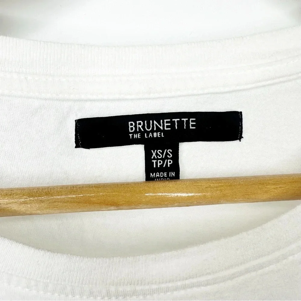 Brunette The Label Cropped Blonde Tee Size XS - Picture 2 of 4